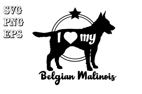 Belgian Malinois Dog Silhouette