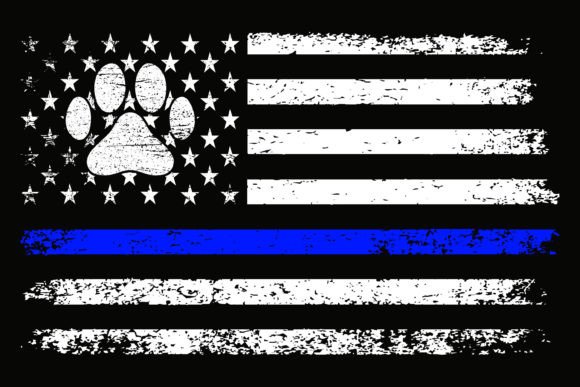 Blue Line Dog Paw Flag: Embroidery Review