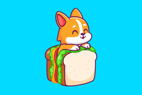 Cute Corgi Dog in Sandwich Cartoon: A Real Embroidery Review