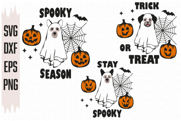 Cute Ghost Dog, Spooky, Halloween