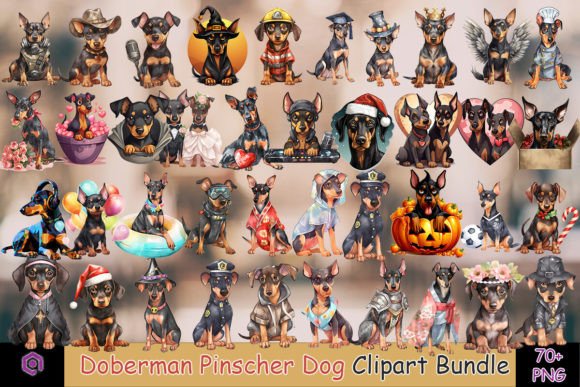 Doberman Pinscher Dog Clipart Bundle: A Designer's Review