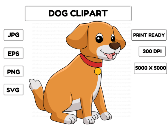 Dog Cartoon Colored Clipart Illustration