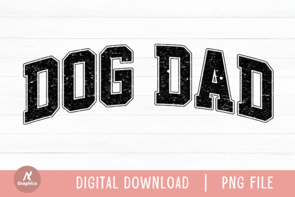 Dog Dad Retro Varsity PNG