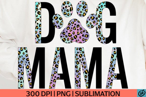 Dog Mama Half Leopard PNG Sublimation