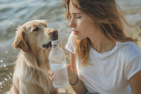 Dog Mom Water Bottles Mockup