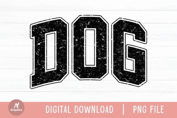 Dog Retro Varsity PNG