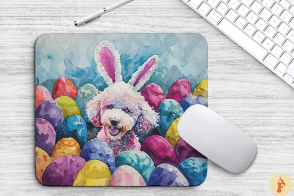 Easter Poodle Dog Background: A Designer's Review for Embroidery