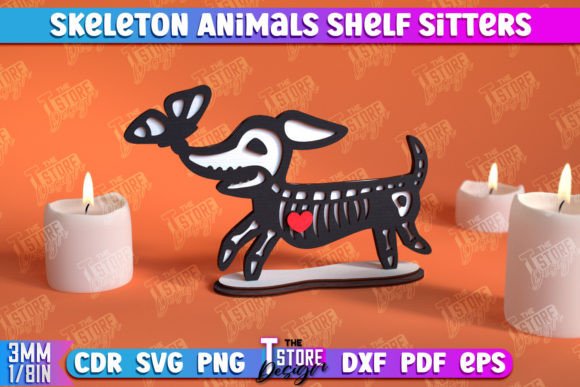 Skeleton Dog Spider Sitter CNC File