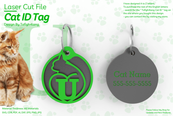 U Cat ID Tag Laser Cut File SVG: A Designer's Take on Real Use